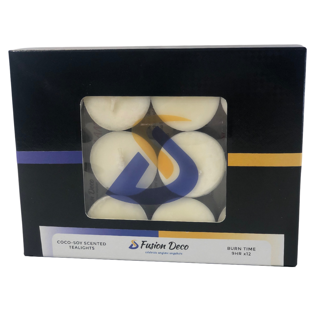 Tealight Candles 9hr 12 Pack - Yellow Rose & Champagne